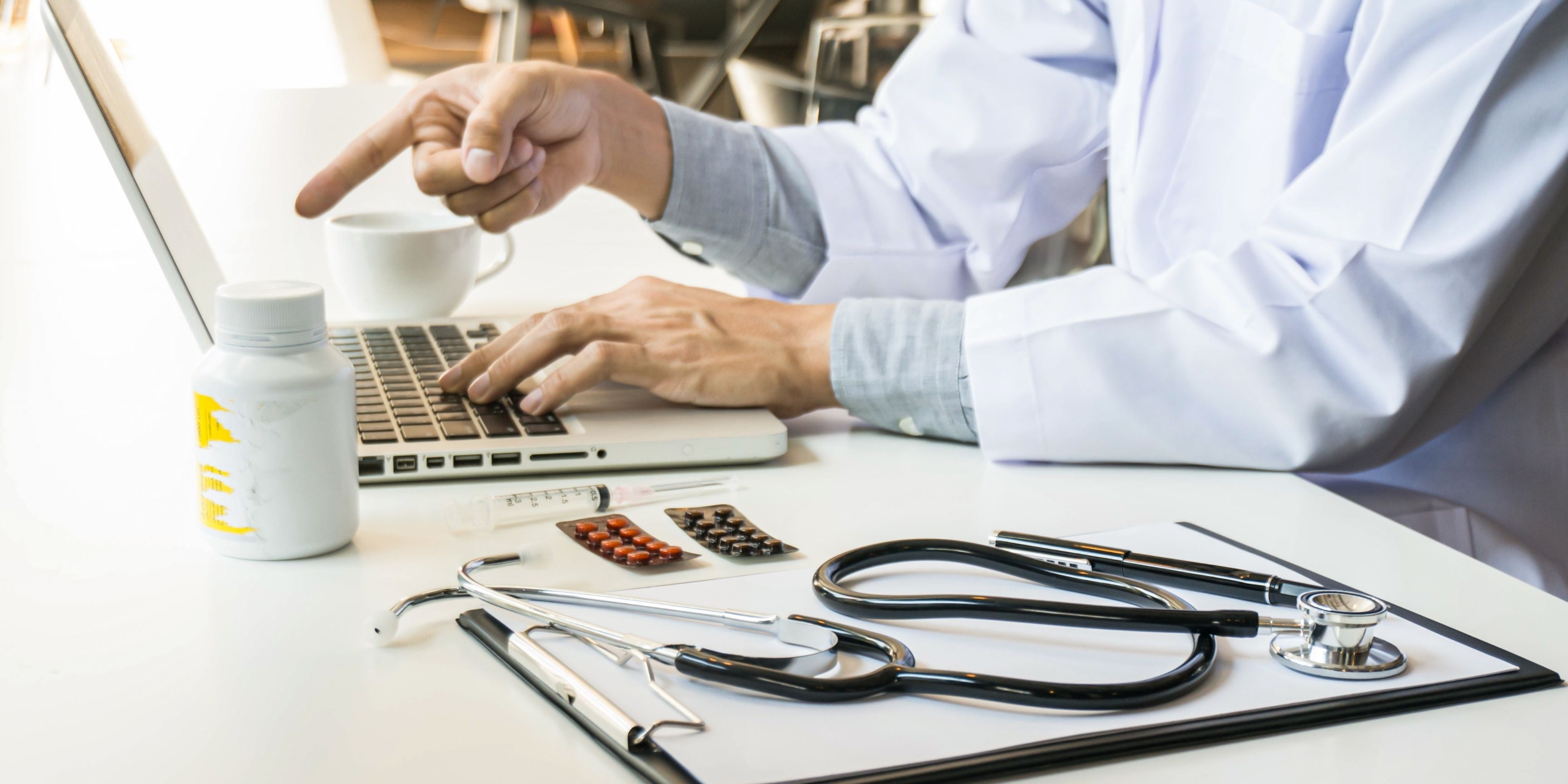 Health professional reviewing new healthcare ai and technology